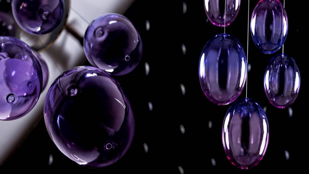 Elite luminaire with glass drops