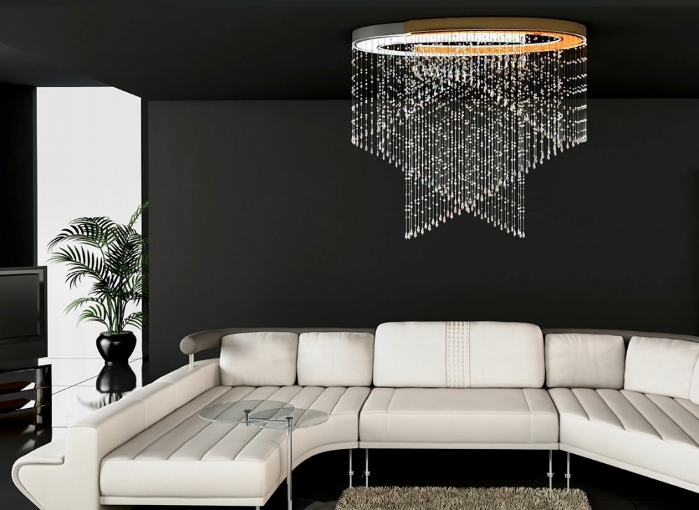 High-end luminaire with glass beads «Modern H92»