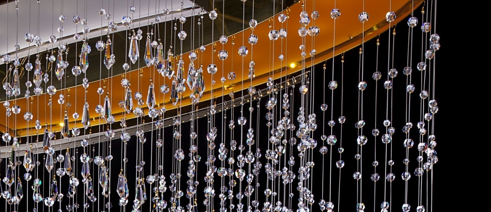 High-end luminaire with glass beads «Modern H92»